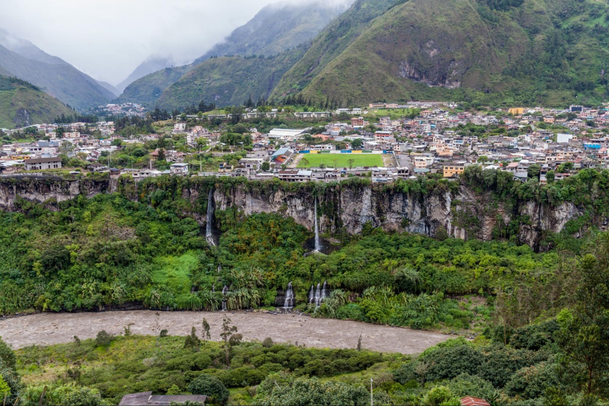 Banos de Agua Santa, popular tourist destination in Ecuador