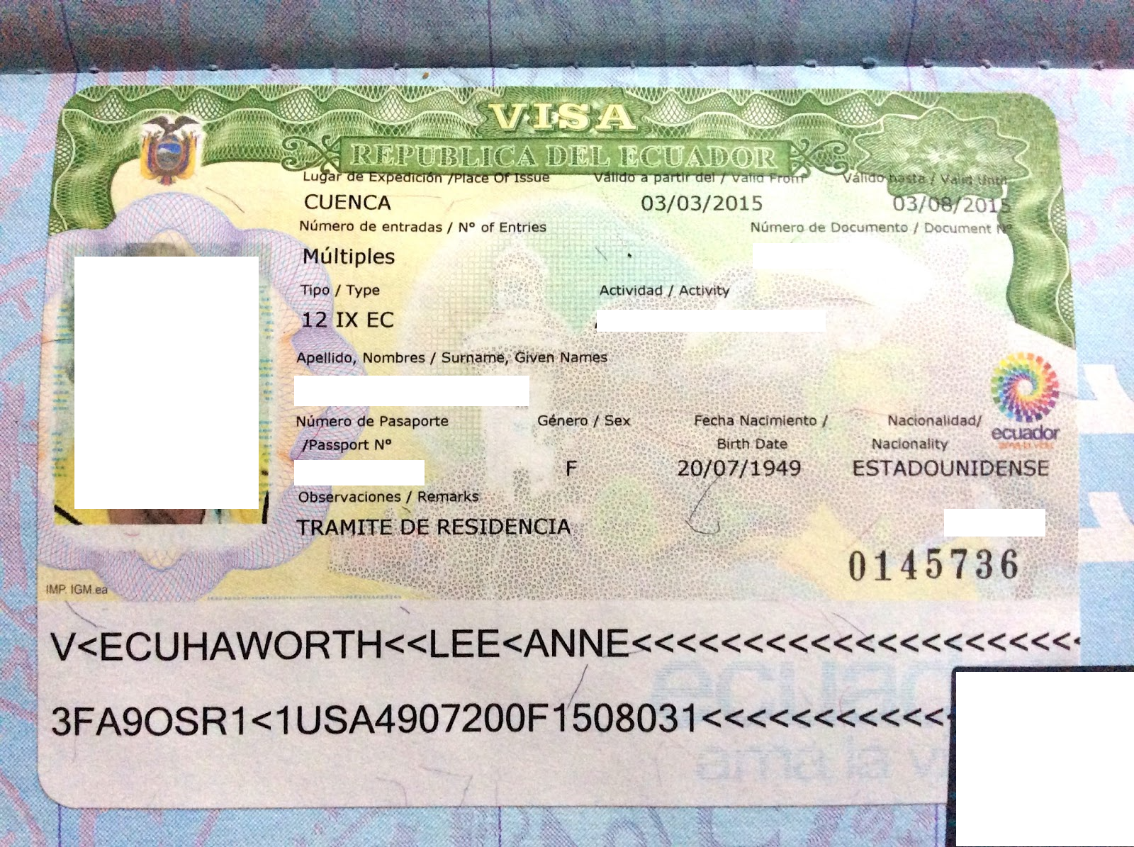 Ecuadorian Visa 